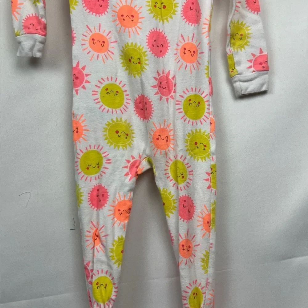 Carter’s Neon Sun print  no slip sleeper footie size 24 months